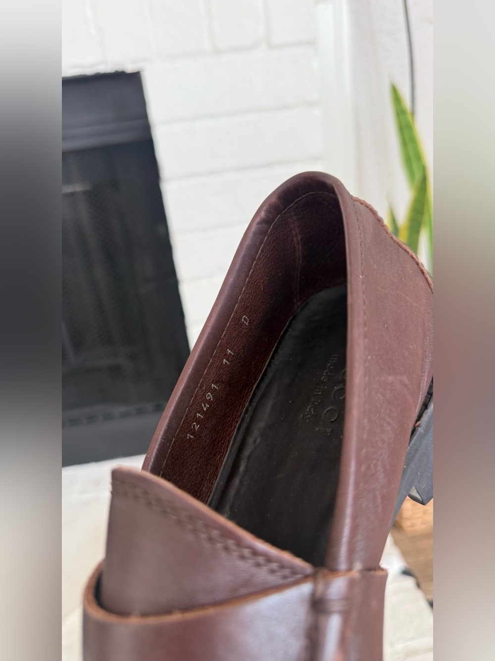 Gucci Men’s Brown Leather Lug Sole Penny Loafers Size 11 Made in Italy - Picture 10 of 10